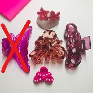 6 Hair Clips PINK : ALL NEW and Unused 🎀🤩🎀🤩